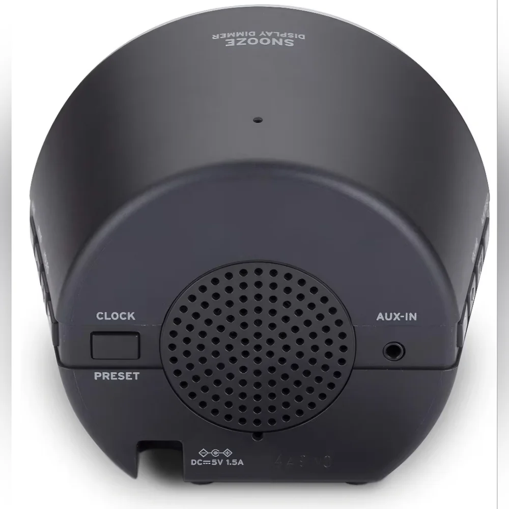 Timex Dual Alarm/ FM Clock w/Built-in Speaker, USB Charger, Green LED Display w/ - Picture 9 of 10